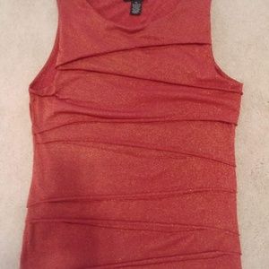 Red scalloped summer top